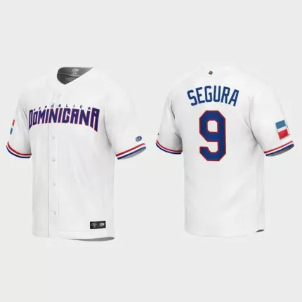 Jean Segura Dominican Republic Baseball 2023 World Baseball Classic Replica Jersey – White