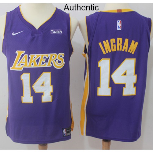 Los Angeles Lakers #14 Brandon Ingram Purple Authentic Statement Edition Jersey Mens