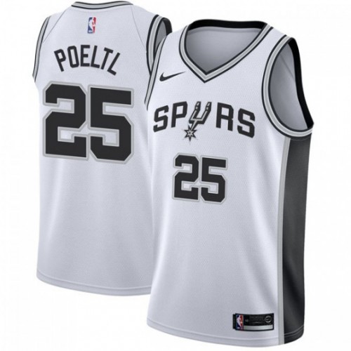 San Antonio Spurs #25 Jakob Poeltl White Womens Swingman Association Edition Jersey Womens