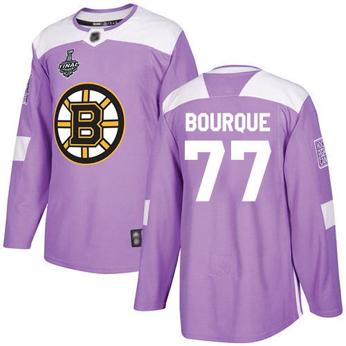 Adidas Boston Bruins #77 Ray Bourque Purple Authentic Fights Cancer Stanley Cup Final Bound Stitched Jersey Men's