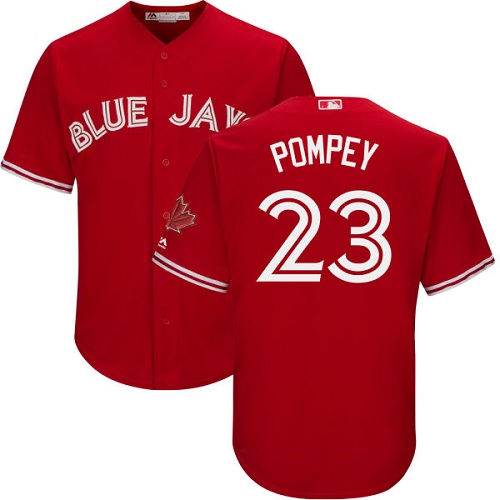 Toronto Blue Jays #23 Dalton Pompey Red Cool Base Canada Day Stitched Youth Jersey Youth