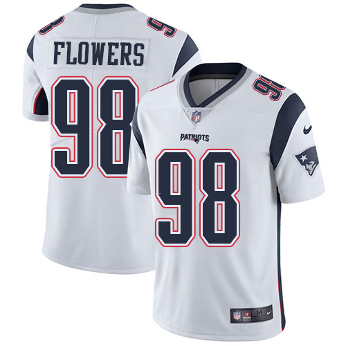 New England Patriots #98 Trey Flowers White Men's Stitched Vapor Untouchable Limited Jersey Men's