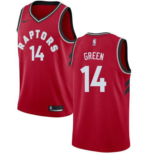 Toronto Raptors #14 Danny Green Red Swingman Icon Edition Jersey Mens