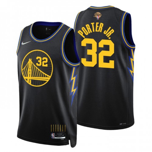 Golden State Golden State Warriors #32 Otto Porter Jr. Youth Black Swingman 2022 Finals City Edition Jersey Youth
