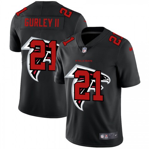 Atlanta Atlanta Falcons #21 Todd Gurley II Men's Team Logo Dual Overlap Limited Jersey Black Men's