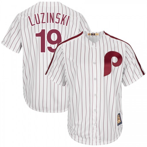 Philadelphia Philadelphia Phillies #19 Greg Luzinski Majestic Cooperstown Collection Cool Base Player Jersey White Men's