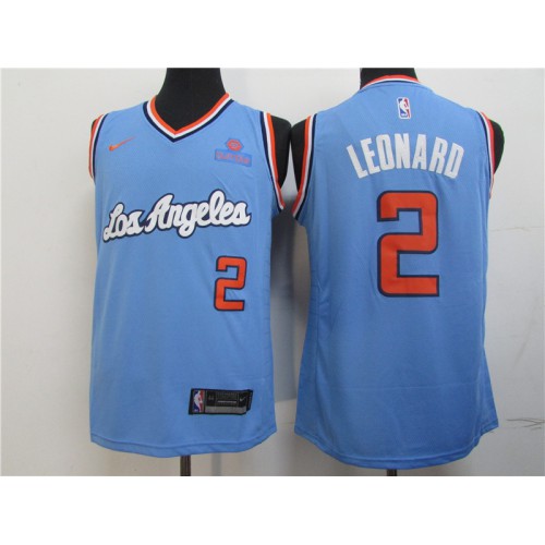 Los Angeles Clippers #2 Kawhi Leonard Light Blue 2020 Latin Nights Swingman Jersey Mens