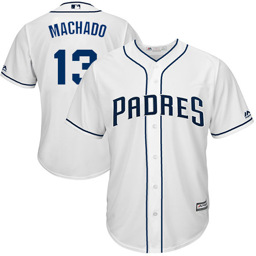 San Diego Padres #13 Manny Machado White New Cool Base Stitched Jersey Men's
