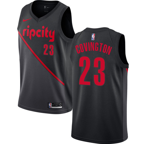 Portland Trail Blazers #23 Robert Covington Black Womens Swingman City Edition 2018/19 Jersey Womens
