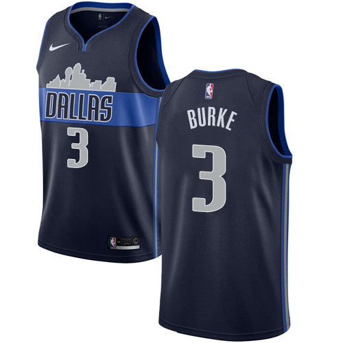 Dallas Mavericks #3 Trey Burke Navy Womens Swingman Statement Edition Jersey Womens