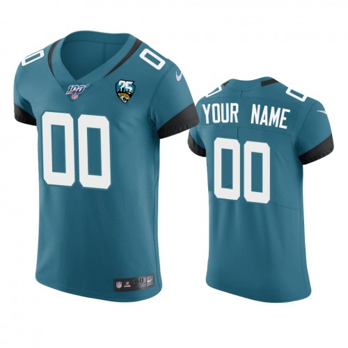 Jacksonville Jaguars Custom Teal 25th Season Vapor Elite Stitched Jersey