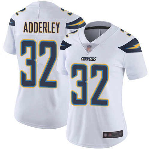 Los Angeles Chargers #32 Nasir Adderley White Women's Stitched Vapor Untouchable Limited Jersey Womens