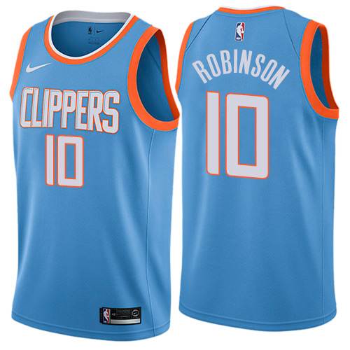 Los Angeles Clippers #10 Jerome Robinson Blue Swingman City Edition Jersey Mens