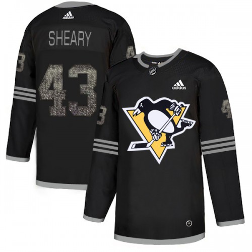 Adidas Pittsburgh Penguins #43 Conor Sheary Black Authentic Classic Stitched Jersey Men's