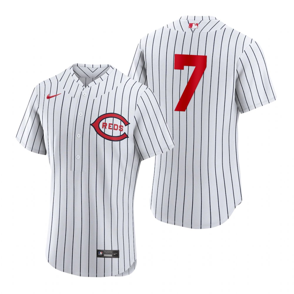 Cincinnati Reds #7 Donovan Solano Men's 2022 Field Of Dreams Authentic Jersey - White