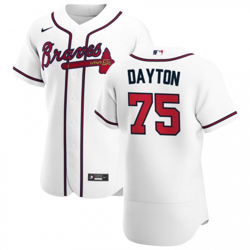 Atlanta Atlanta Braves #75 Grant Dayton Men's White Home 2020 Authentic Player Jersey Men's