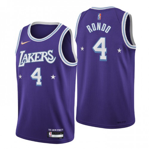 Los Angeles Los Angeles Lakers #4 Rajon Rondo Mens Purple 2021/22 Swingman Jersey - City Edition Mens