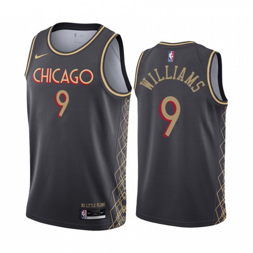 Chicago Bulls #9 Patrick Williams Black Womens Swingman 2020-21 City Edition Jersey Womens