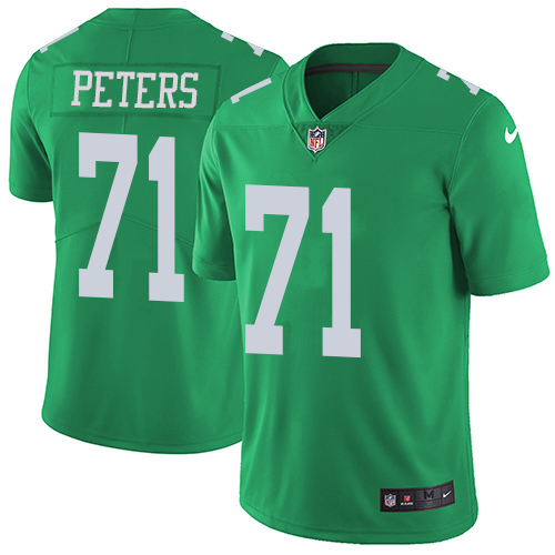 Philadelphia Eagles #71 Jason Peters Green Youth Stitched Limited Rush Jersey Youth