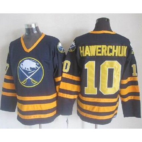 Buffalo Sabres #10 Dale Hawerchuk Navy Blue CCM Throwback Stitched Jersey Men's