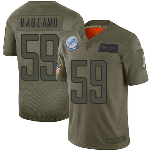 Detroit Lions #59 Reggie Ragland Camo Men's Stitched Limited 2019 Salute To Service Jersey Men's