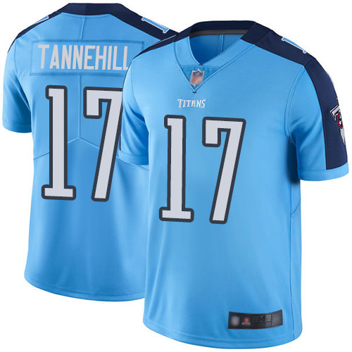 Men's Youth Women's Titans #17 Ryan Tannehill Light Blue Stitched Limited Rush Jersey