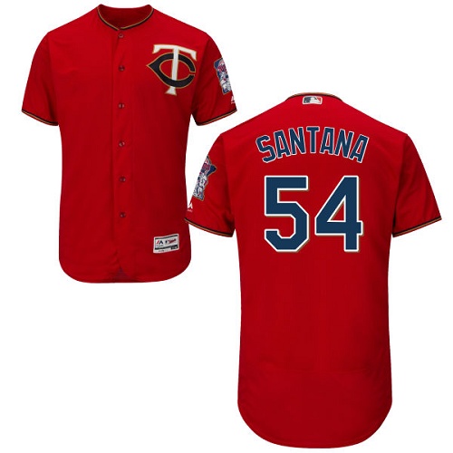 Minnesota Twins #54 Ervin Santana Red Flexbase Authentic Collection Stitched Jersey Men's