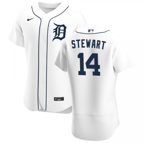 Detroit Detroit Tigers #14 Christin Stewart Men's White Home 2020 Authentic Player Jersey Men's
