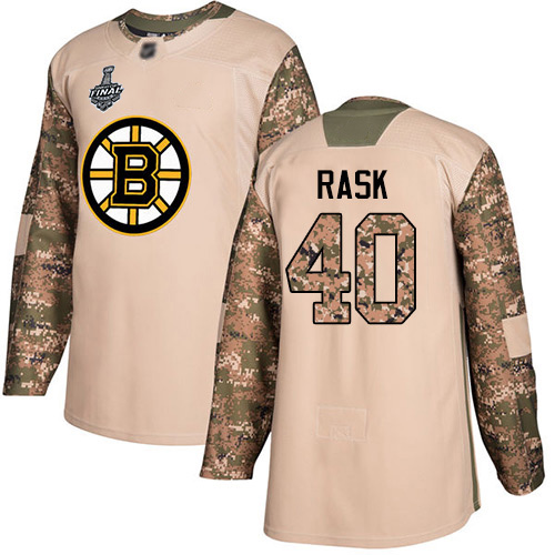 Adidas Boston Bruins #40 Tuukka Rask Camo Authentic 2017 Veterans Day Stanley Cup Final Bound Youth Stitched Jersey Youth