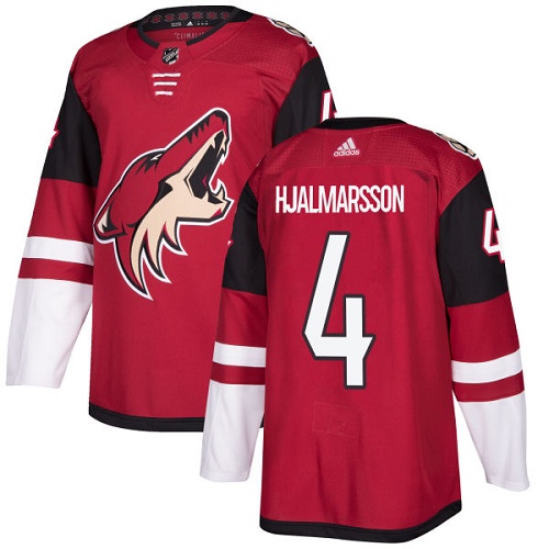 Adidas Arizona Coyotes #4 Niklas Hjalmarsson Maroon Home Authentic Stitched Youth Jersey Youth