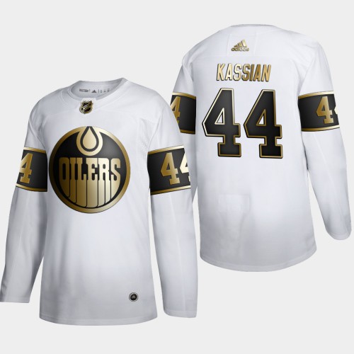 Edmonton Edmonton Oilers #44 Zack Kassian Men's Adidas White Golden Edition Limited Stitched Jersey Men's