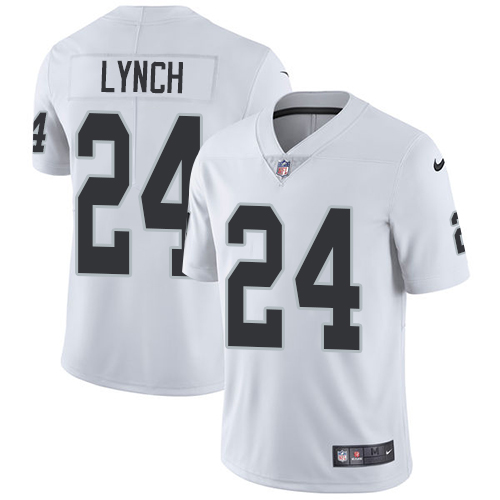 Las Vegas Raiders #24 Marshawn Lynch White Youth Stitched Vapor Untouchable Limited Jersey Youth