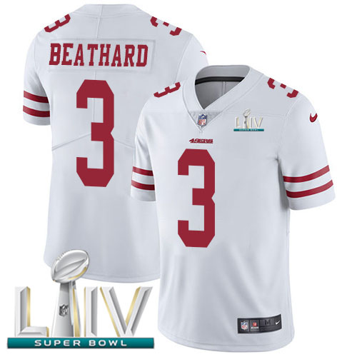 San Francisco 49ers #3 C.J. Beathard White Super Bowl LIV 2020 Youth Stitched Vapor Untouchable Limited Jersey Youth