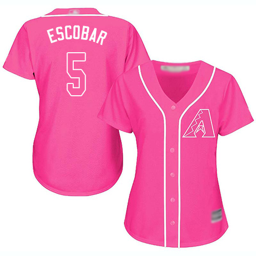 Arizona Diamondbacks #5 Eduardo Escobar Pink Fashion Women's Stitched Jersey Womens
