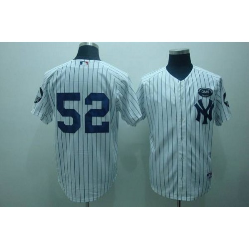 New York Yankees #52 C.C. Sabathia White GMS The Boss Stitched Jersey Men's