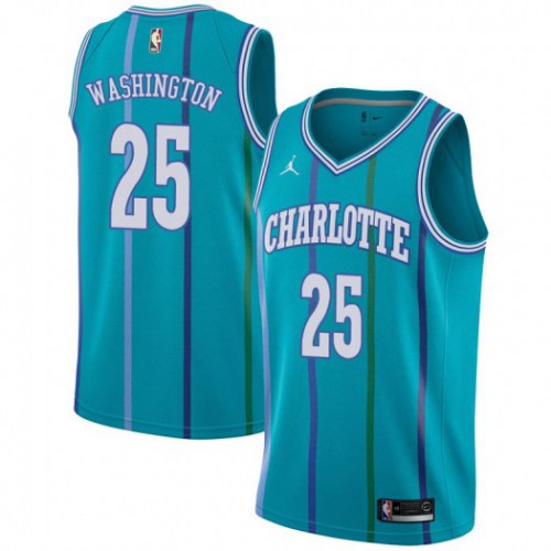 Charlotte Hornets #25 P.J. Washington Aqua Youth Jordan Swingman Hardwood Classics Jersey Youth