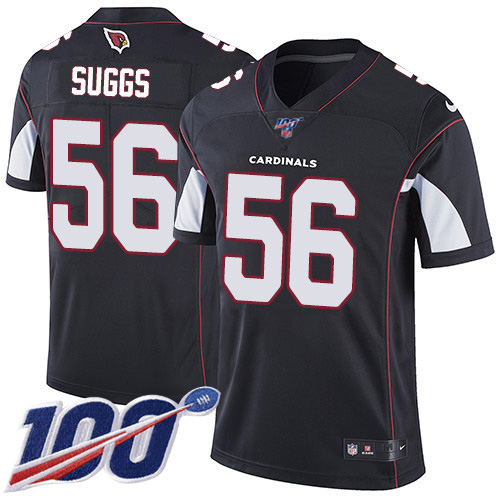 Arizona Cardinals #56 Terrell Suggs Black Alternate Men's Stitched 100th Season Vapor Limited Jersey Men's