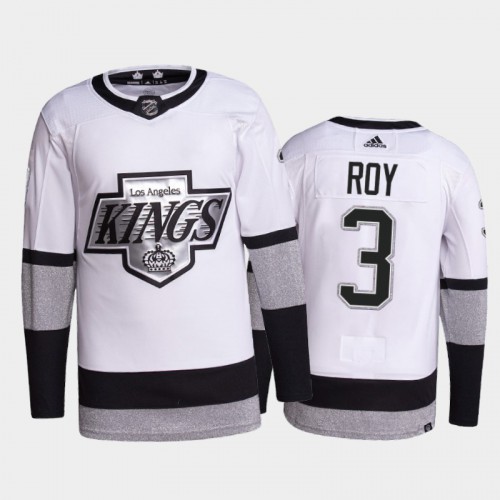 Adidas Los Angeles Kings #3 Matt Roy Men's 2021-22 Alternate Authentic Jersey - White Men's