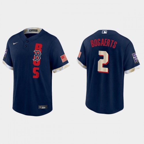 Boston Boston Red Sox #2 Xander Bogaerts 2021 All Star Game Fan's Version Navy Jersey Men's