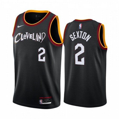 Cleveland Cavaliers #2 Collin Sexton Black Womens Swingman 2020-21 City Edition Jersey Womens