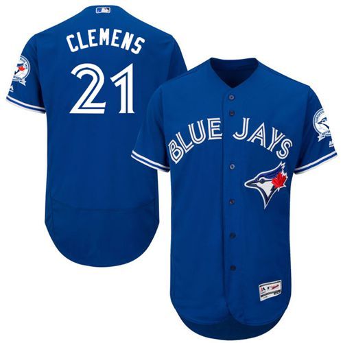 Toronto Blue Jays #21 Roger Clemens Blue Flexbase Authentic Collection Stitched Jersey Men's