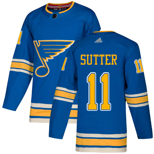 Adidas St. Louis Blues #11 Brian Sutter Light Blue Alternate Authentic Stitched Jersey Men's