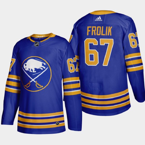 Buffalo Buffalo Sabres #67 Michael Frolik Men's Adidas 2020-21 Home Authentic Player Stitched Jersey Royal Blue Men's