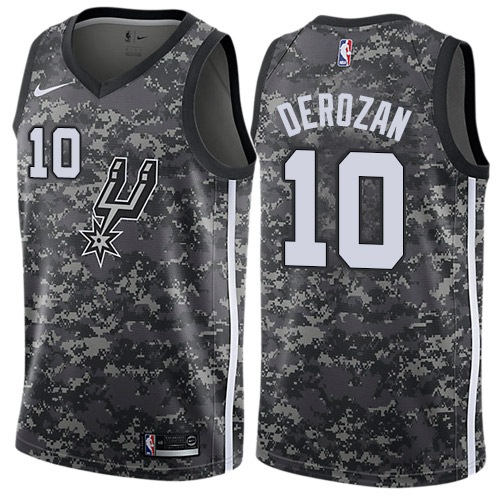San Antonio Spurs #10 DeMar DeRozan Black Swingman City Edition 2018/19 Jersey Mens