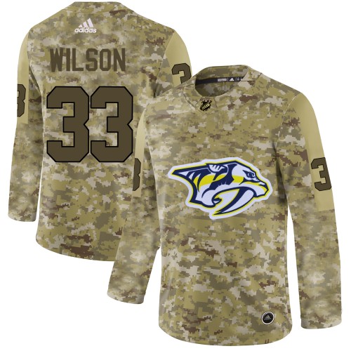 Adidas Nashville Predators #33 Colin Wilson Camo Authentic Stitched Jersey Men's