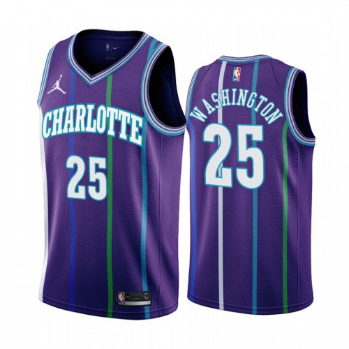 Charlotte Hornets #25 PJ Washington Purple 2019-20 Classic Edition Stitched Jersey Mens