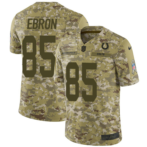 Indianapolis Colts #85 Eric Ebron Camo Men's Stitched Limited 2018 Salute To Service Jersey Men's