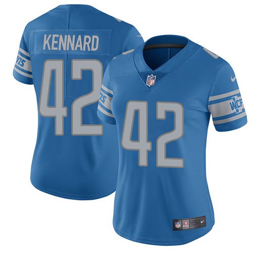 Detroit Lions #42 Devon Kennard Light Blue Team Color Women's Stitched Vapor Untouchable Limited Jersey Womens