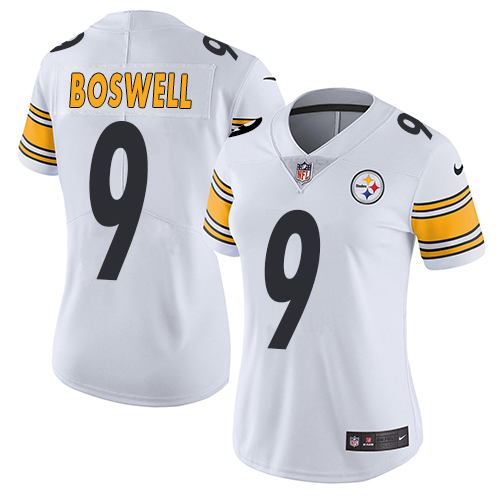 Pittsburgh Steelers #9 Chris Boswell White Women's Stitched Vapor Untouchable Limited Jersey Womens