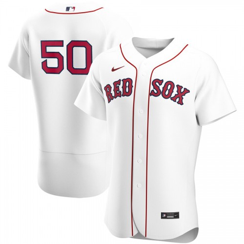 Boston Boston Red Sox #50 Mookie Betts Men's White Home 2020 Authentic Player Jersey Men's